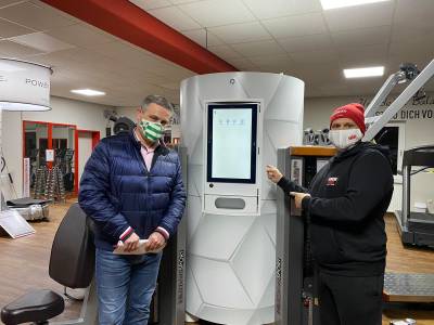 Lars Wedekind zu Gast in der Gronauer Fitnessinsel bei Inhaber Roman Gorrin - 03.12.2020. 