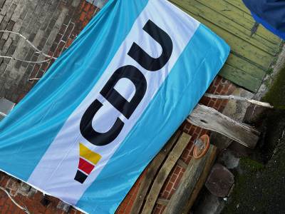 Erstmals im Einsatz am 23.03.2024 - Die neue Fahne des CDU-Samtgemeindeverbandes !