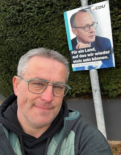 Das erste Wahlplakat h�ngt im Gronauer Westen - 30.12.2024 !