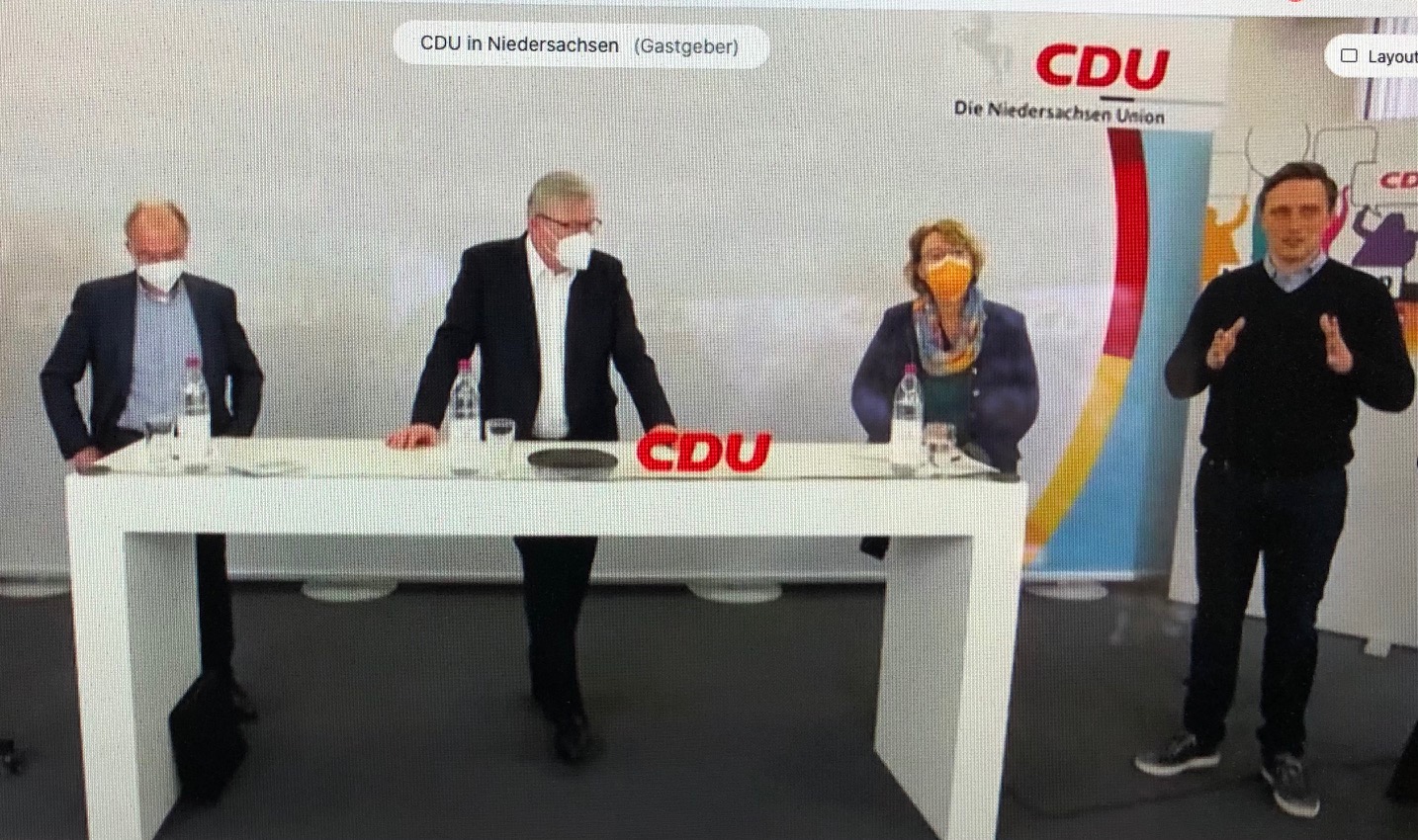 Online-Sitzung der CDU Niedersachsen zum Thema - ländlicher Raum.