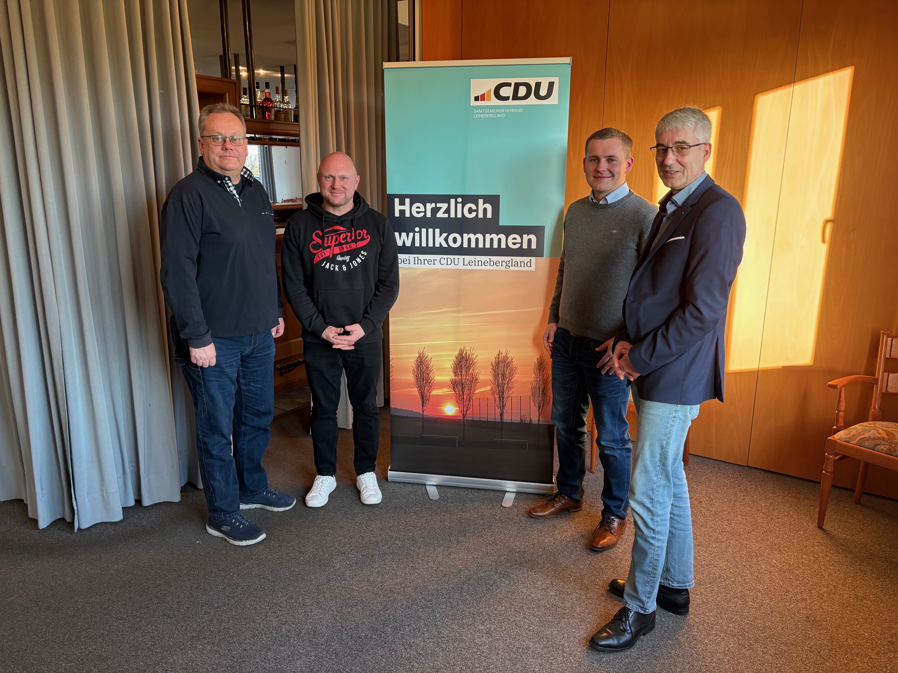 Der neue Vorstand des CDU Eime/Deinsen. Martin Mundhenke, Thomas J�nge, Hendrik Hennies und Lars Reckstadt. 
