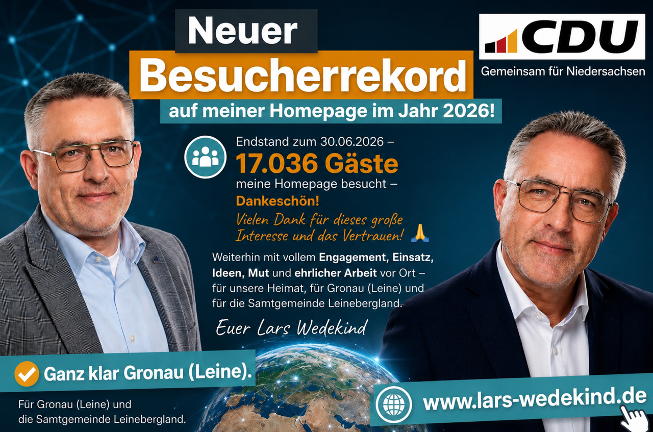 Im Juni 2026 waren �ber 17.000 G�ste auf der Homepage von Lars Wedekind ! 